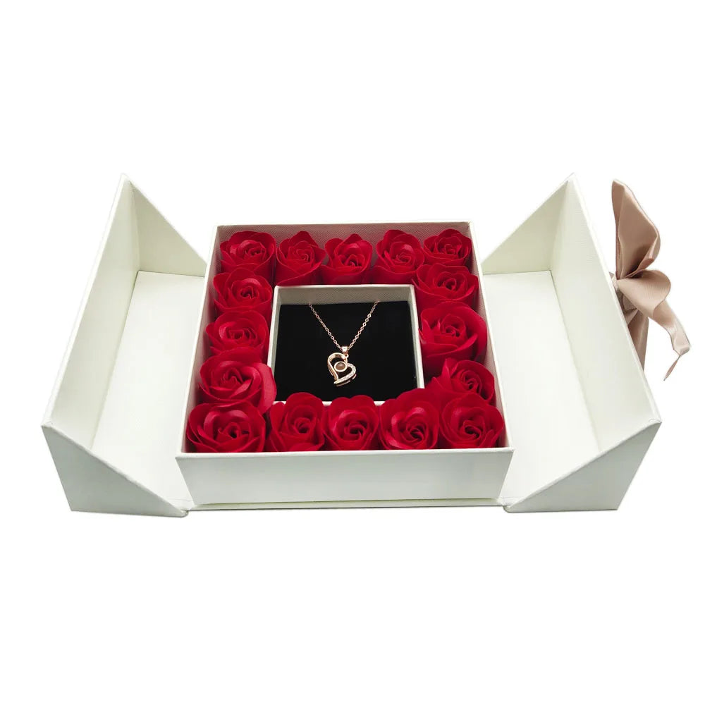 Solara Necklace with Eternal Rose Gift Box